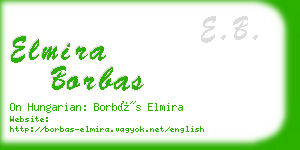 elmira borbas business card